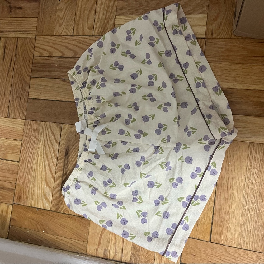 Floral Print Skirt with Purple Flowers. Women’s pjs